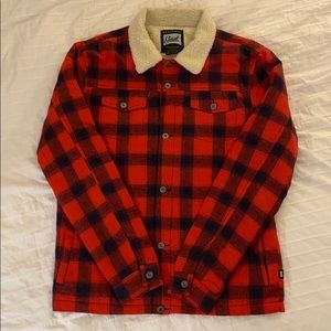 Beautiful Giant Plaid Button Up Coat.